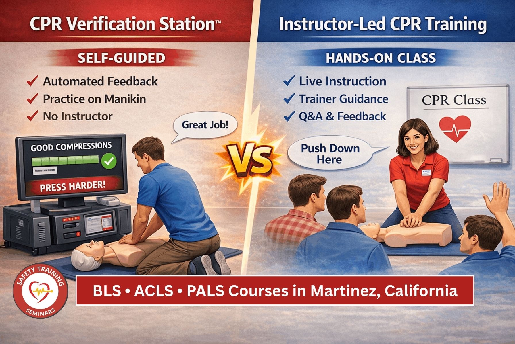 BLS • ACLS • PALS Courses in Martinez, California
