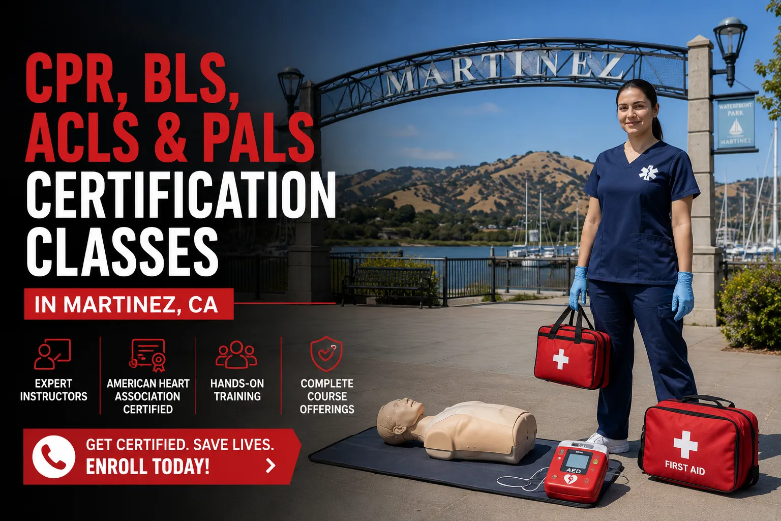 CPR & BLS certification class for healthcare workers in Martinez, CA