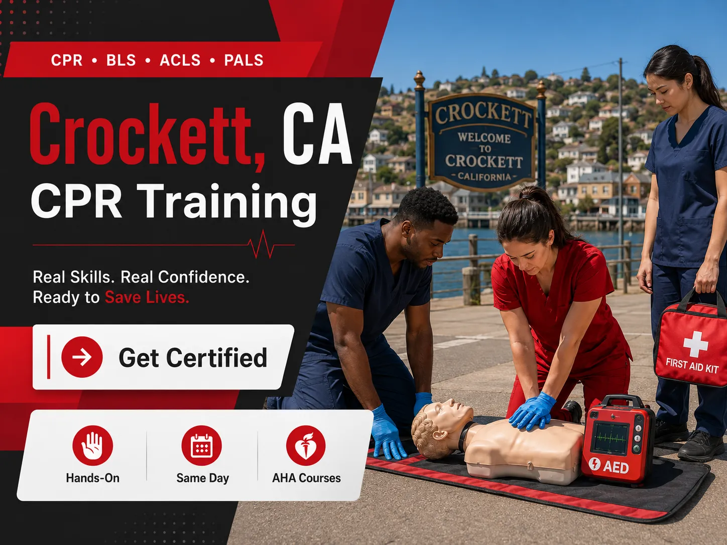 Hands-on PALS and ACLS course for medical staff in Crockett, CA